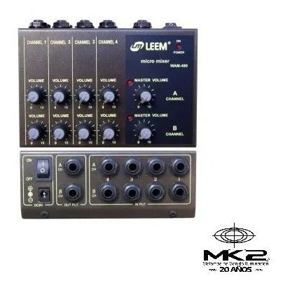 Leem Micro Mixer Wam-490 Mezclador Mixer De Línea 8 Canales 1