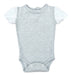 Mini Ánima Baby Gray Short Sleeve Cotton Lace Bodysuit 0