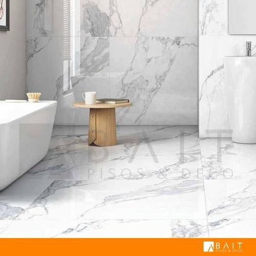 Bluetiles Polished Rectified Porcelain Carrara 60x120 1st Grade 4