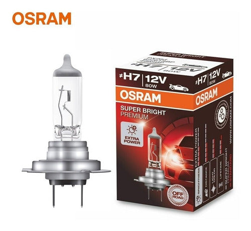 H7 Super Osram 12v 80w Luz Baja O Alta 62261 Px26d Premium 1