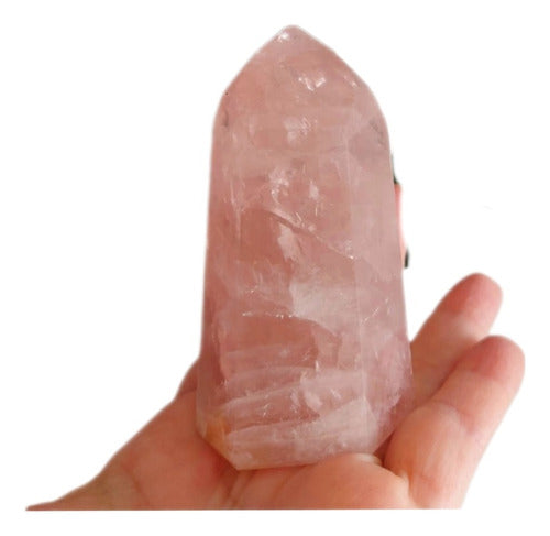 Ponta De Cristal De Quartzo Rosa/ Amor E Autocuidado 0