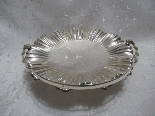 Antigua Bandeja Canasta Con Asa Plegable Mappin & Webb 1