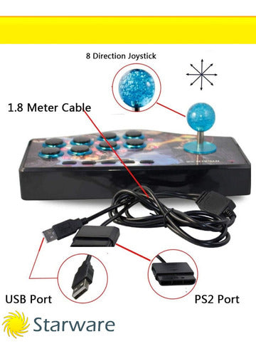 Nygacn Joystick Arcade Gamepad USB PS2 PS3 13 Buttons 2