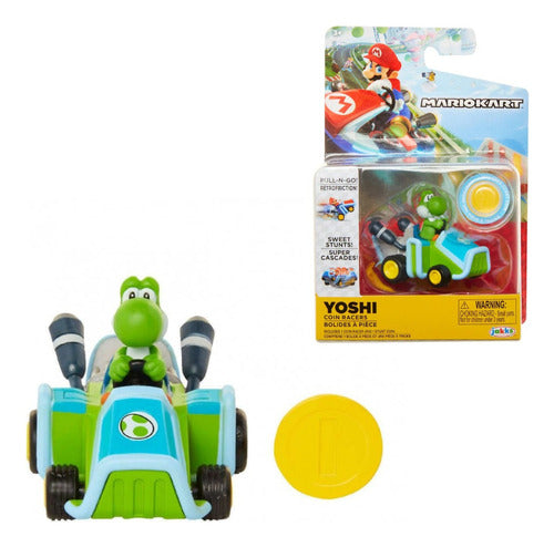 Pack 3 Figuras Mariokart Yoshikart Y Luigikart Originales 4