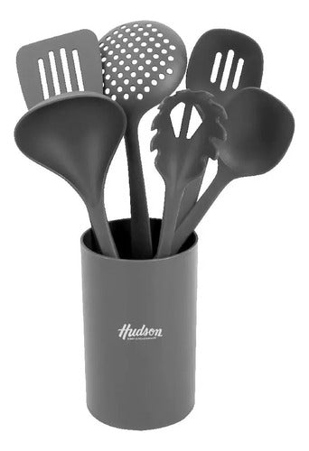 Hudson Set of 6 Nylon Utensils with Holder 0