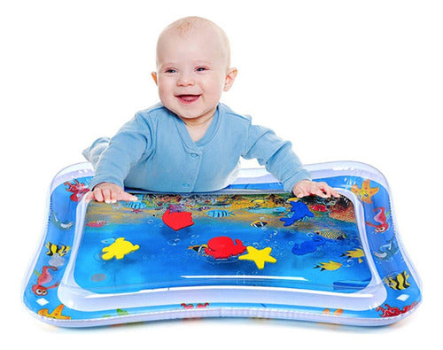 Inflatable Air and Water Playmat for Baby - Anti-collision Gym Unisex - Alfombra Agua Juego Antigolpes Para Bebé Gimnasio Unisex