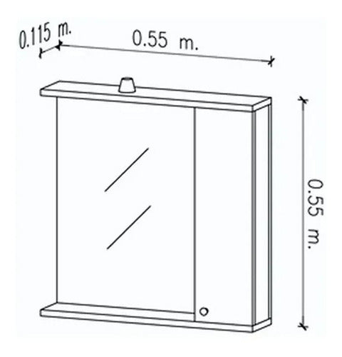 Amube Bathroom Accessories + Trento Medicine Cabinet 55x55 1