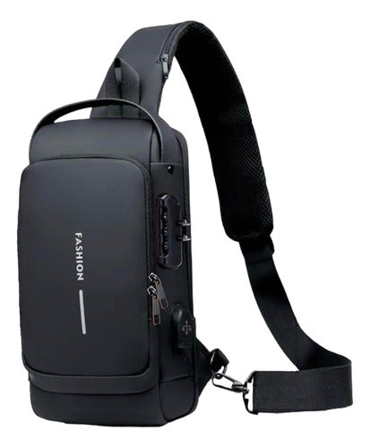 JM-once Anti-Theft Backpack with Lock, USB Port, Waterproof 1