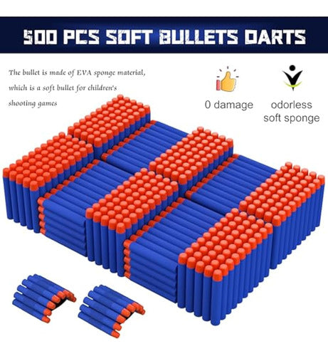 Childhood Days Nerf Bullets - 500 Dart Bullets - Refill Pack 1