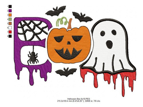 Matriz Para Bordados Maquina Halloween Boo Araña 4147 2