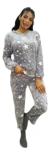 Women's Winter Polar Soft Glowing Earthly Pajama 10