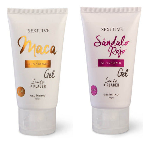 Sexitive Combo X 2 Gel Sensbom + Senti + Placer Sandalo Rojo Y Maca 0