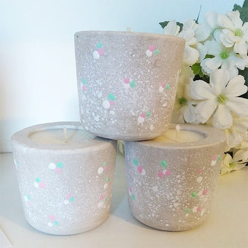 Baptism Souvenirs: Soy Wax Candle in Cement Pot Set of 30 9