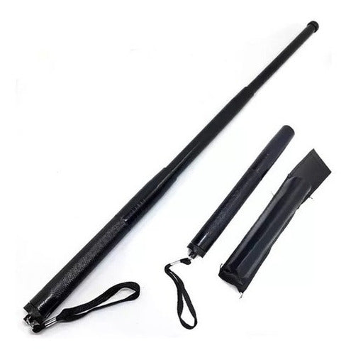 High Defense 3 Telescopic Flexible Security Batons + Club 1