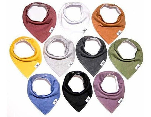 Little Munchkins Baby Bandana Drool Bibs, Pack of 10 0