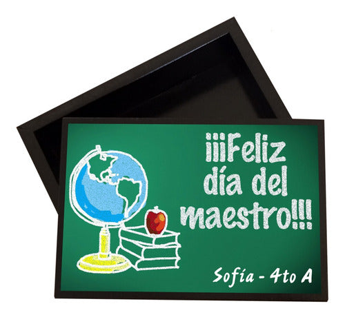 Regalos en Uruguay Personalized Wooden Box or Jewelry Box 16x11 | Teacher's Day Gift 1