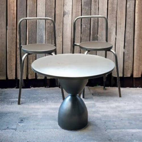 Round Metal Coffee Table Wabi Model Outdoor Indoor 3