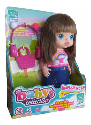 Boneca Baby Colection Influencer Morena Super Toys 1