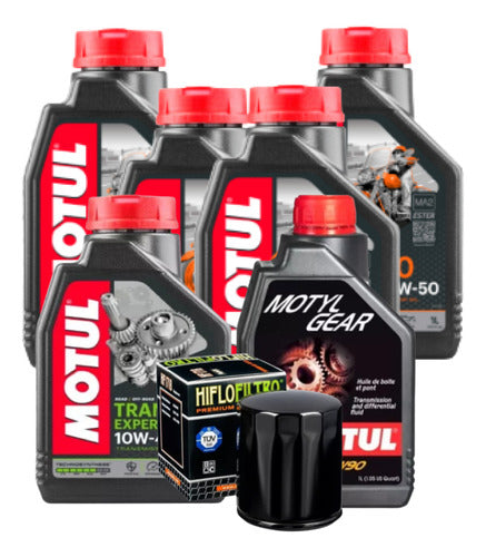 Kit Troca De Óleo Harley Fat Bob 18/20 Motul 7100 - Hf171b 0