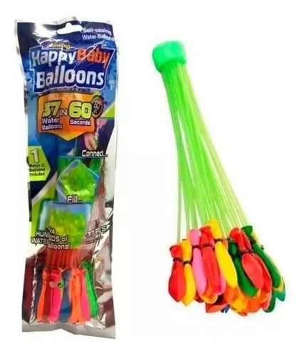 Happy Baby Ballons Water Bombs Automatic Filler, x12 Bags, 37 Balloons 0