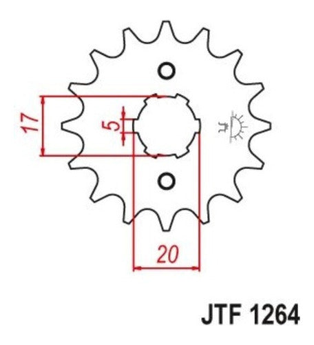 Piñón Jt Transmisión Fz 16 Beta 125 Rr Wr 125 14d Jtf1550.14 1