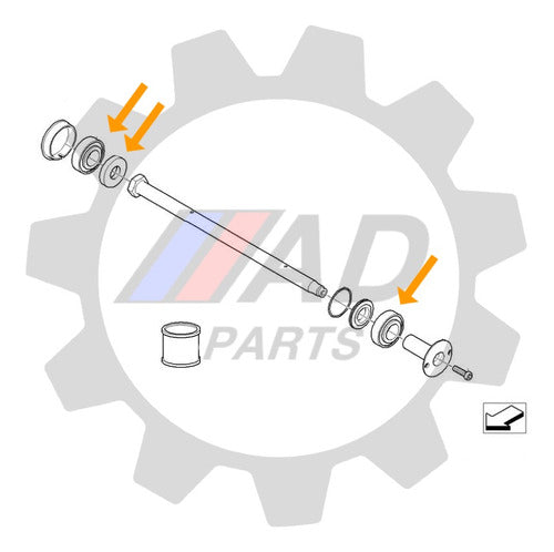 Rolamentos Garfo Traseiro Bmw G450 X 1