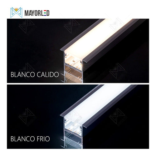 Aluminum Profile for LED Model 3020A 6m Recessed by Mayorled 2