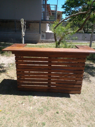 Barra Para Interior O Exterior En Madera De Paliet Y Pino Se 0