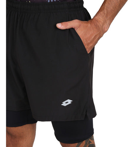 Lotto Short Running Run Fast Hombre en Negro | Dexter 3