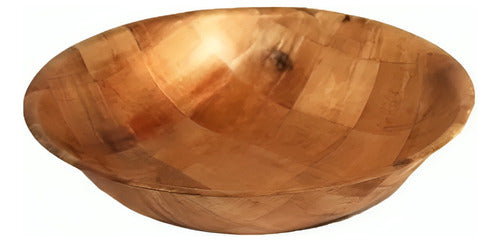 Soifer Laminated Wooden Round Salad Bowl 30 cm 0