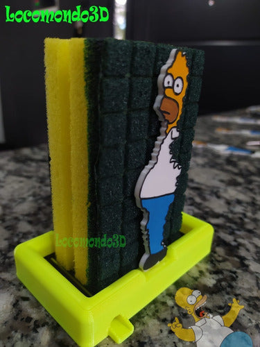 Divertido Porta Esponja Homero Simpson Deco Locomondo3d 1