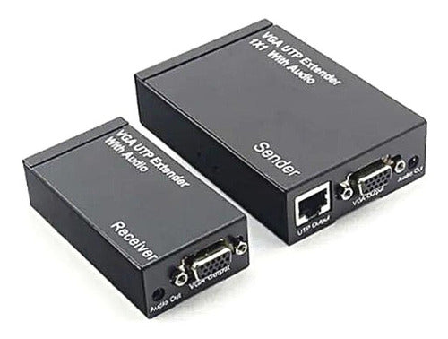 Vga Extender Hasta 300 Mts Señal Vga A Utp C-fuente 0