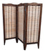 Monaco Decoraciones Rustic Dyed Woven Wood Room Divider 180x176 - 3 Pine Panels 1