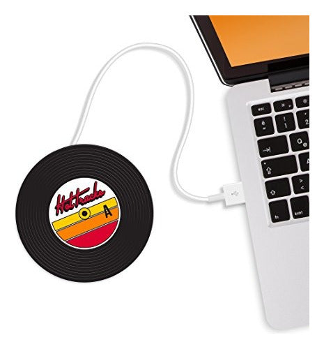 Mustard Usb Cup Mug Warmer Coaster Black Hot Disk 0