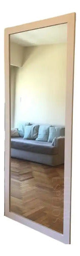 Brufau Mirrors 173x57 Rectangular Rustic Wood Frame - High Quality Glass, Various Colors Available 0
