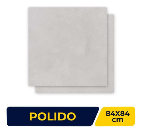 Porcelanato Polido Delta Barcelona Plata 84x84cm Cx 2,80m² 2