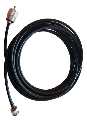 Cable Rg58 X 5 Metros Con Pl259 Y Bnc Macho 0