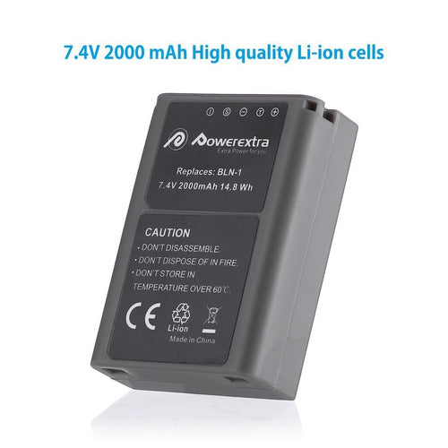 Olympus 2x 2000mAh BLN-1 Battery Charger for OM-D E-M5 1