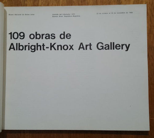 109 Obras De Albright Knox Art Gallery 1969 1