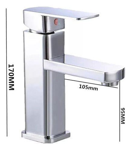 Dishidun Monocomando Square Bathroom Sink Faucet 2