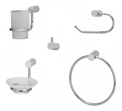 Peirano Set Accessories Bathroom Linea 10000 5 Pieces Premium 0