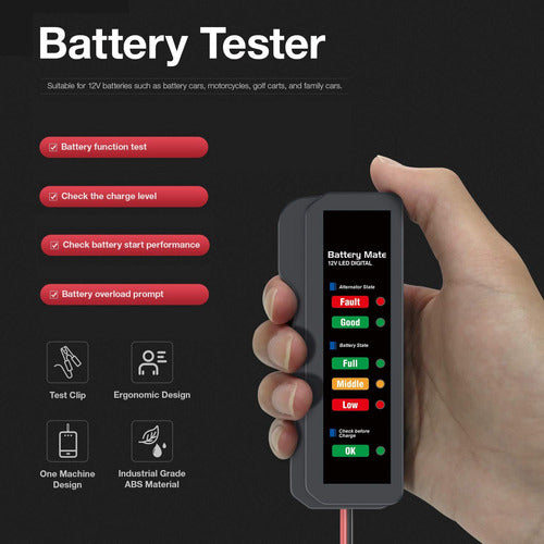 Kingbolen 12V Car Battery Tester Alternator Tester 1