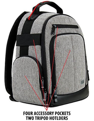 USA GEAR Portable Backpack for DSLR Camera 4