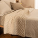 King Size Embossed Bedspread with Sherpa 3