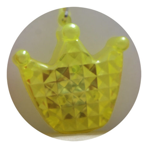 6 LED Crown Pendant Necklaces Carioca Party Favors 1