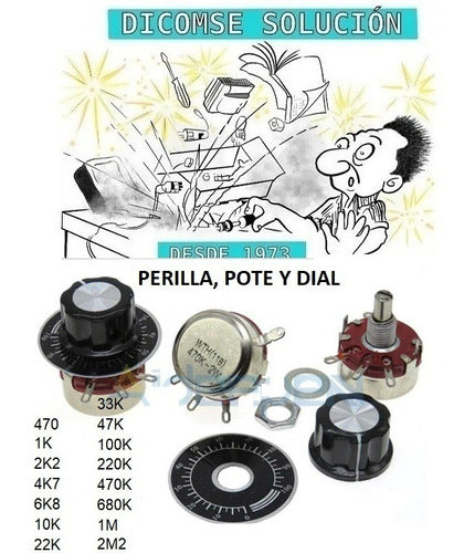 WTH Potentiometer Carbon 2 Watts WTH118-1A 2W 470K 0