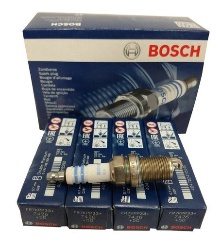 Set of Bosch Platinum Spark Plugs for VW Bora 1.8T Turbo FR7KPP33+ 0