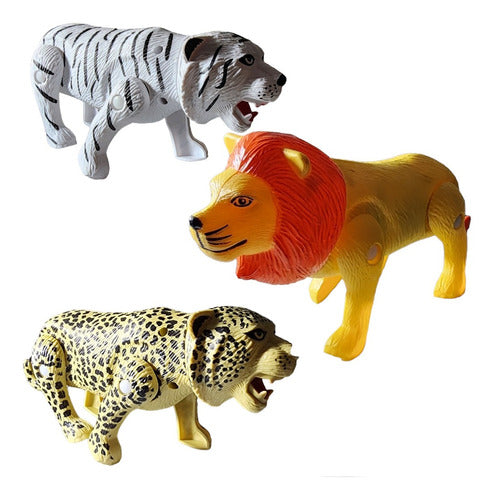 Animales de la Selva: Piña Walking Lion Tiger Toy Gift 0