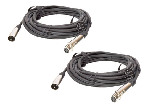 Combo 2 Cable Microfono Dmx 10 Mts Canon Canon Profesional 5