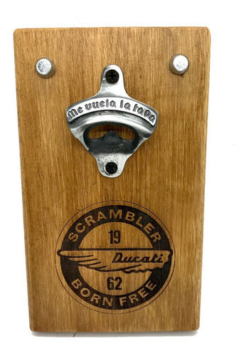 Wall Mounted Beer Bottle Opener with Ducati Magnet 0